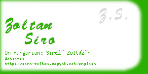 zoltan siro business card